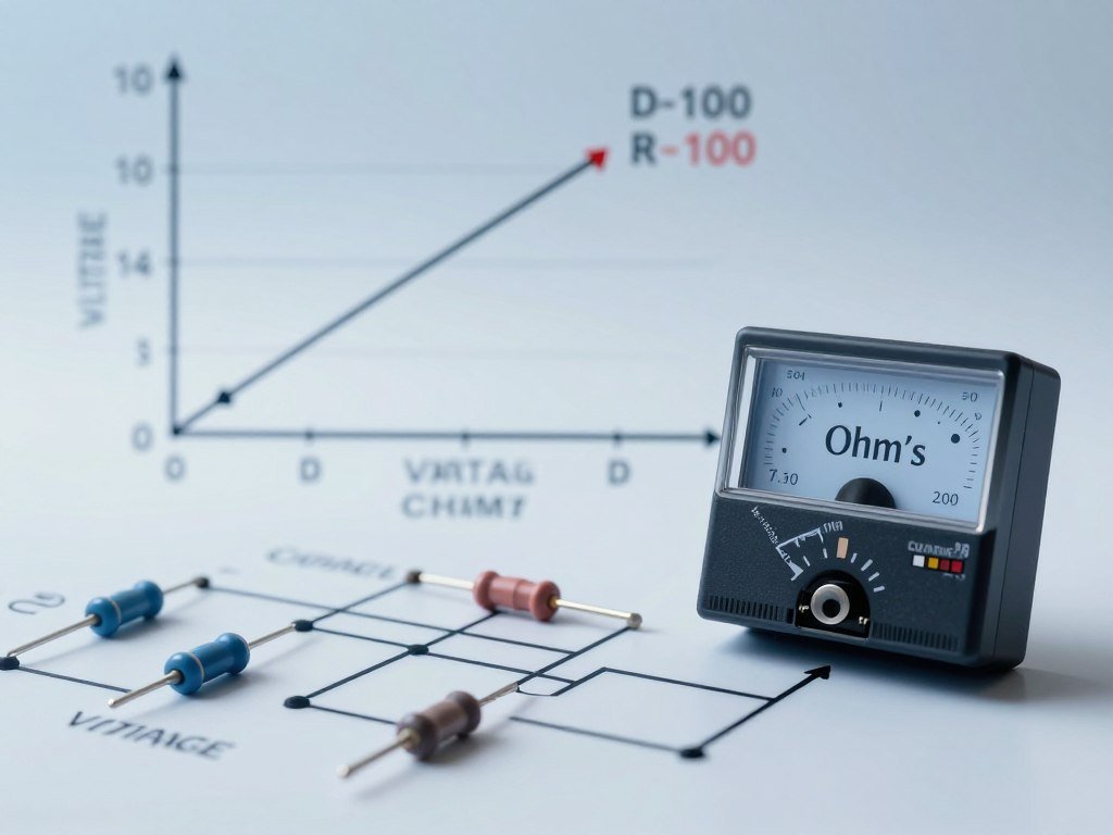 Circuit diagram showing voltage resistance and current relationship Circuit diagram showing voltage resistance and current relationship