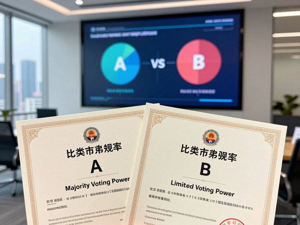 Class A and Class B shares with different voting power