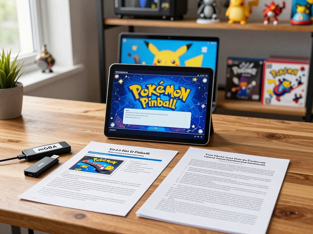 Clean Pokémon Pinball ROM stored beside related files Clean Pokémon Pinball ROM stored beside related files