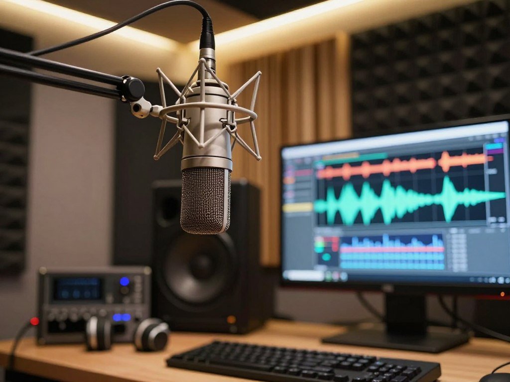 Clean audio samples recorded at a steady microphone distance