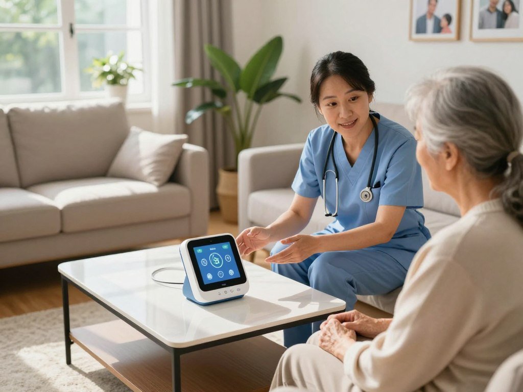 Client uses a special care alert system at home Client uses a special care alert system at home