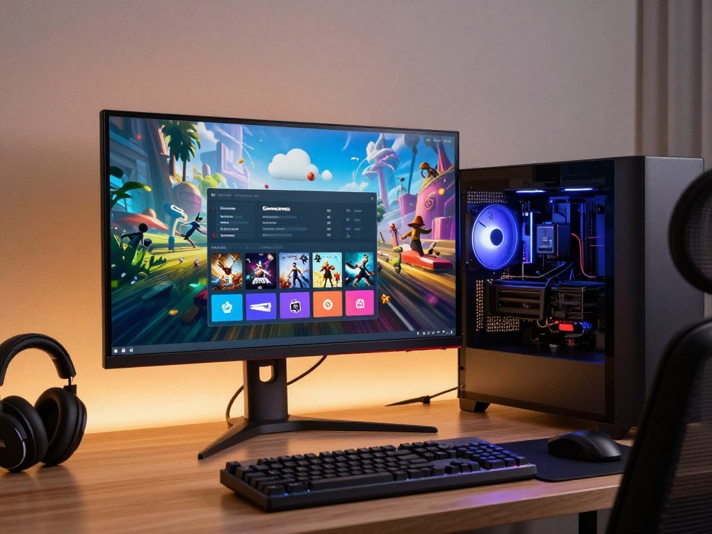 Cloud gaming and downloaded game data shown on a PC Cloud gaming and downloaded game data shown on a PC