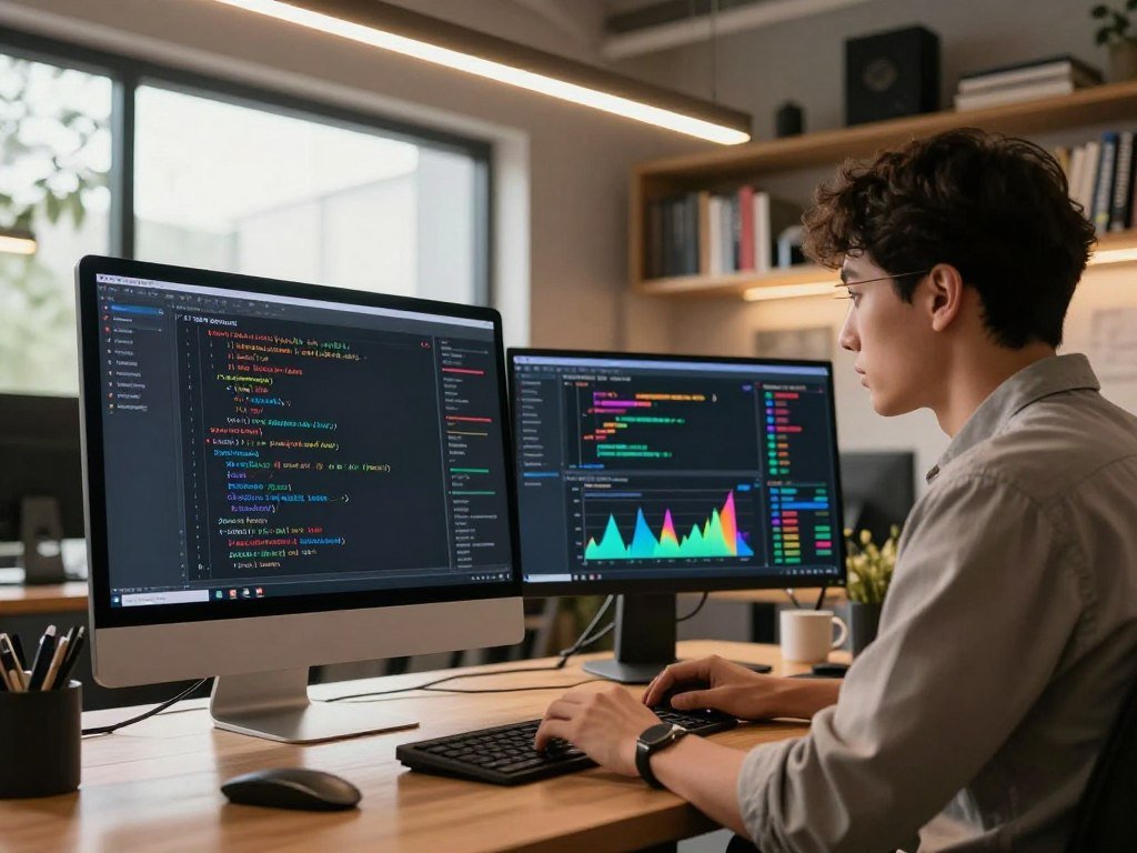 Coding benchmark scores shown beside a developer's task list Coding benchmark scores shown beside a developer's task list