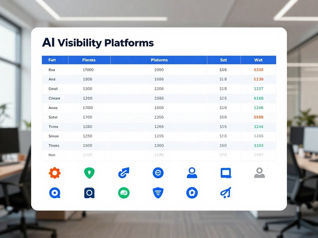 Comparison chart of AI visibility platforms and engines Comparison chart of AI visibility platforms and engines
