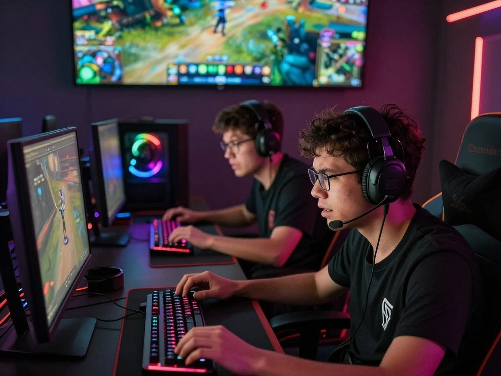 Competitive gamers facing a disruption during a ranked match Competitive gamers facing a disruption during a ranked match