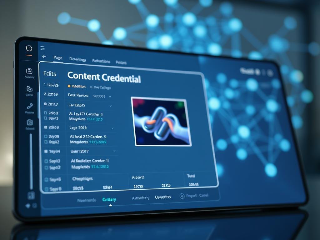 Content Credential record showing an image file’s edit history Content Credential record showing an image file’s edit history