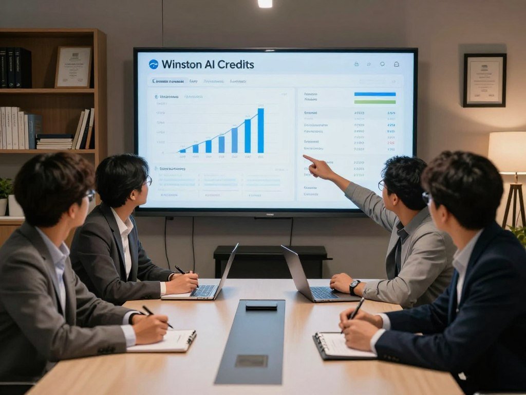 Content team reviewing Winston AI credits and scan limits