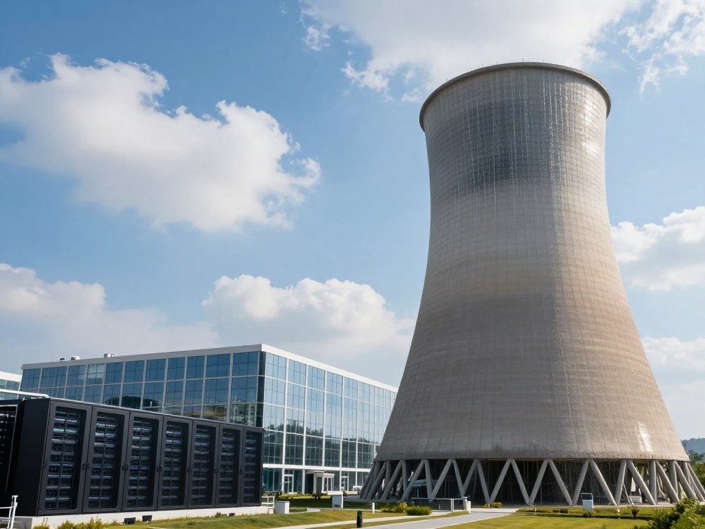 Cooling tower using water at a data center Cooling tower using water at a data center