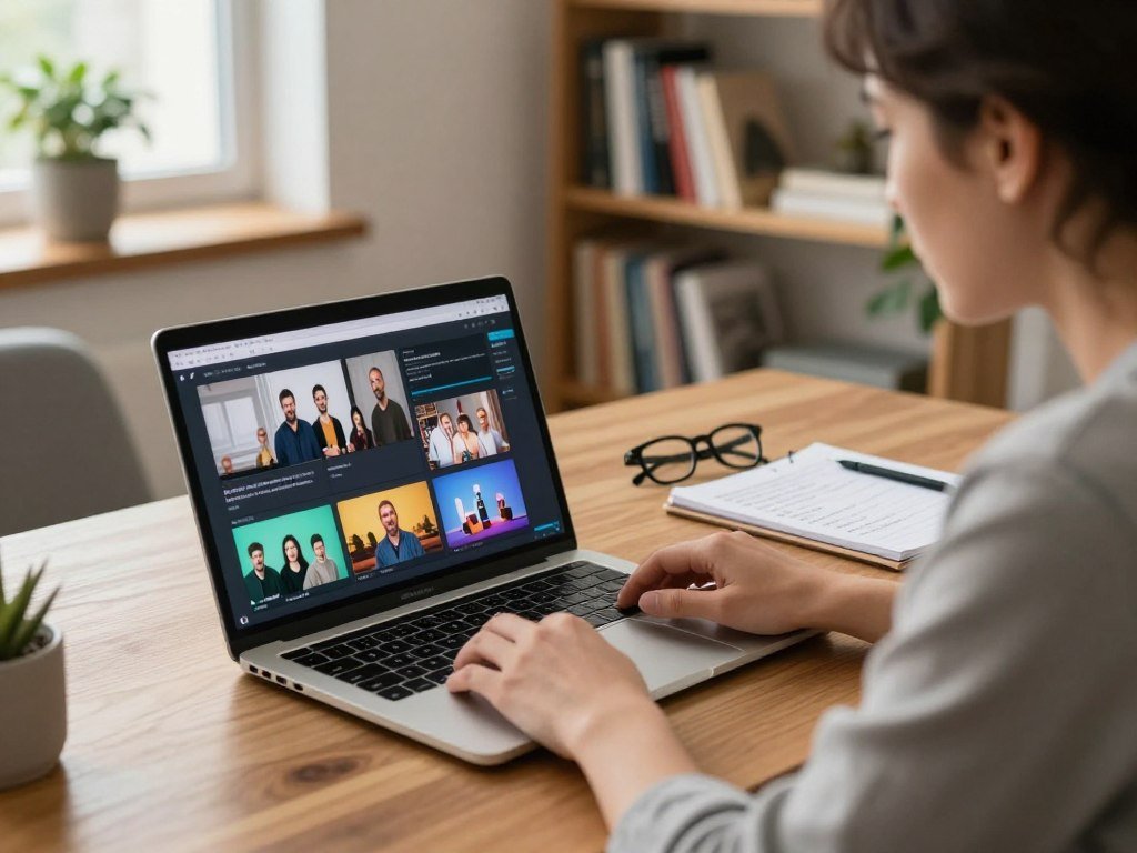 Creator comparing five video generation tools on a laptop Creator comparing five video generation tools on a laptop