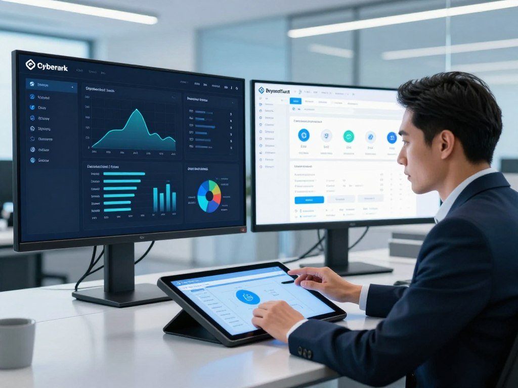 CyberArk identity platform status beside independent BeyondTrust