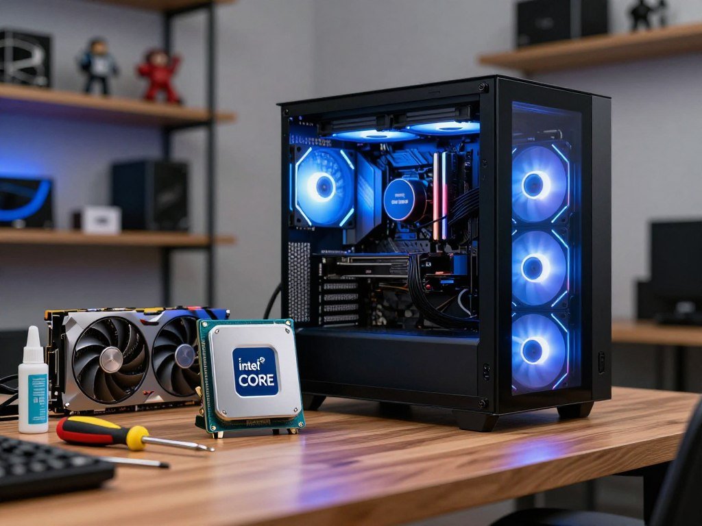 DIY build components with Intel Core CPU and graphics card DIY build components with Intel Core CPU and graphics card