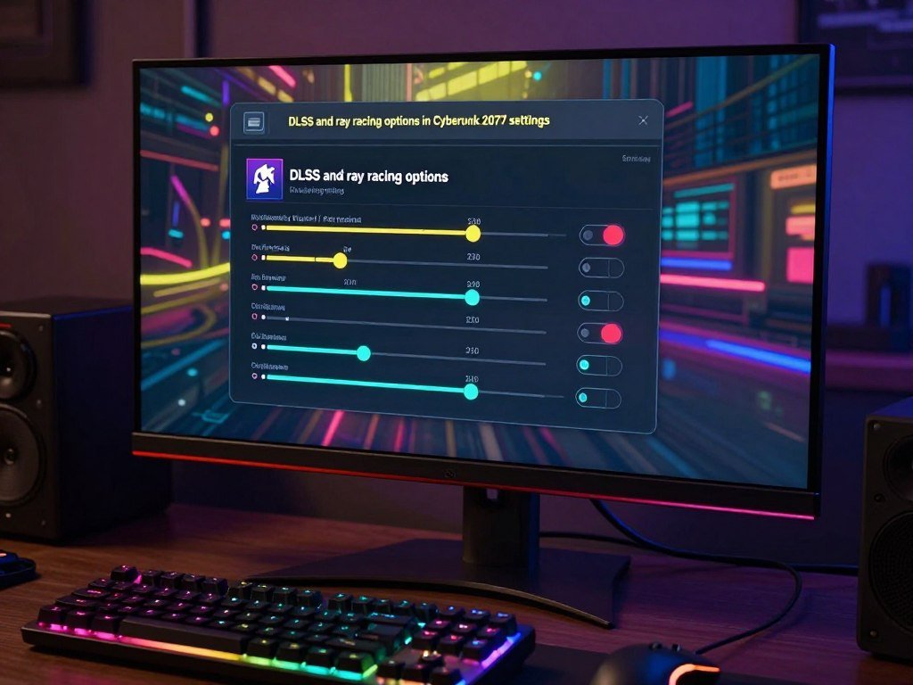 DLSS and ray tracing options in Cyberpunk 2077 settings