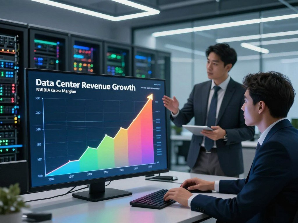 Data Center revenue growth and NVIDIA gross margin trend