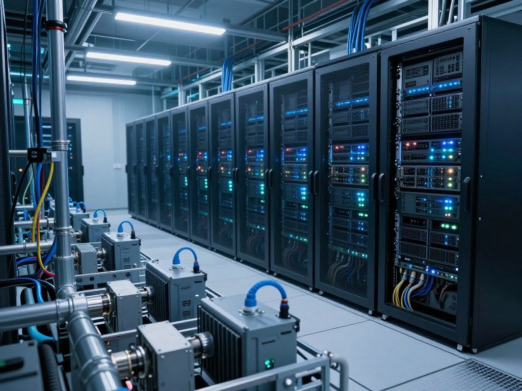 Data center servers and cooling equipment use water