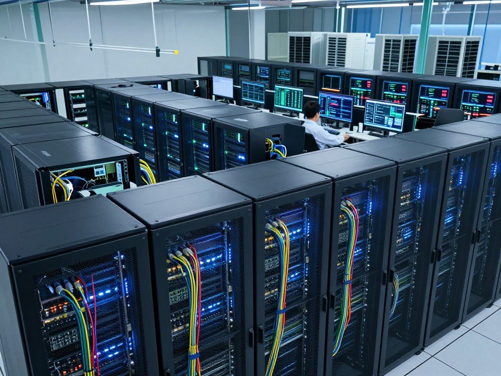 Data center servers drawing electricity from the grid Data center servers drawing electricity from the grid