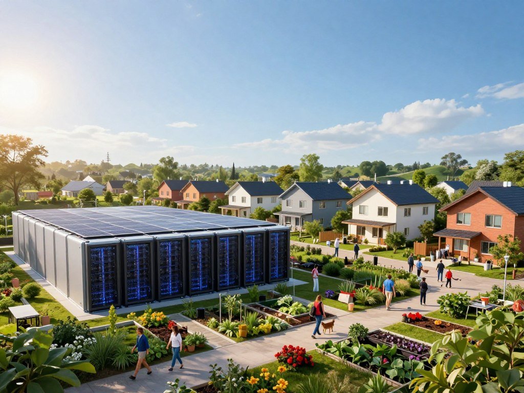Data centers and nearby communities sharing land and power