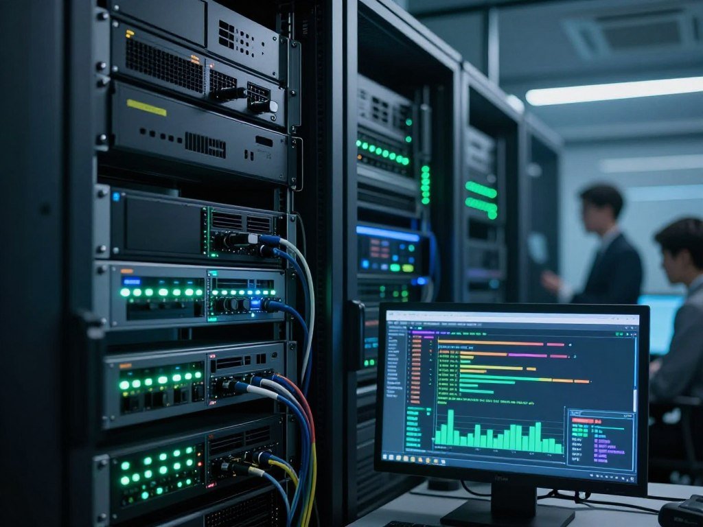 Data packets checked against network rules on a server