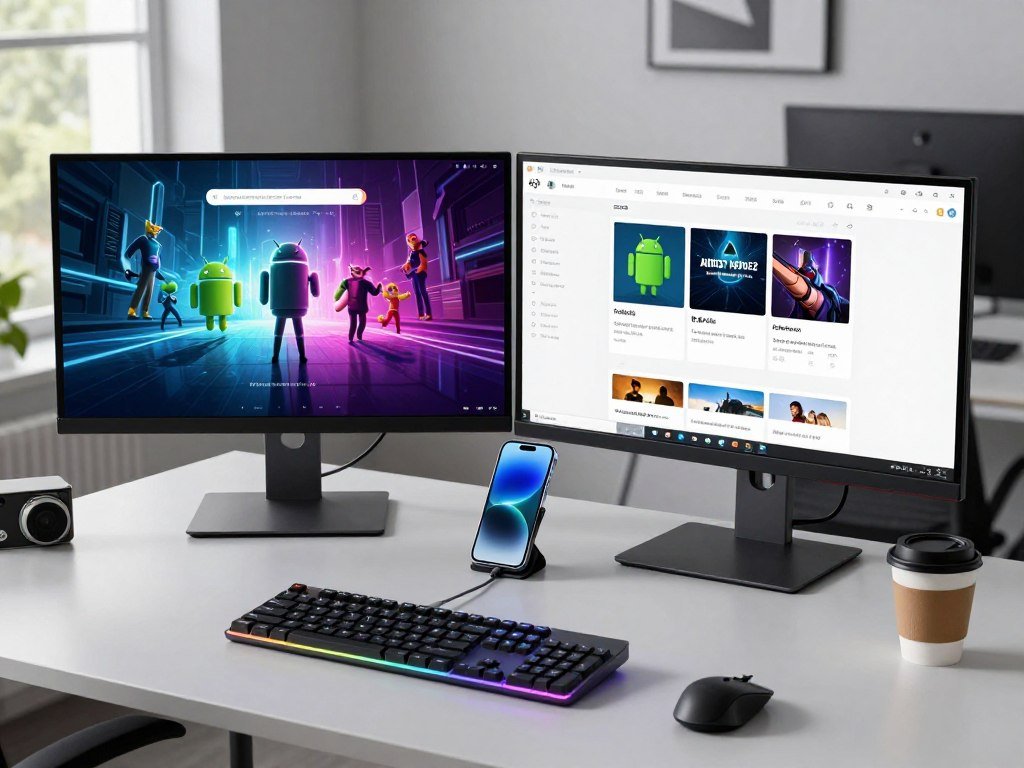 Desktop setup comparing local Android games and app workflows Desktop setup comparing local Android games and app workflows