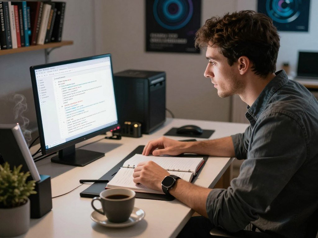 Developer checking search API documentation and response examples Developer checking search API documentation and response examples