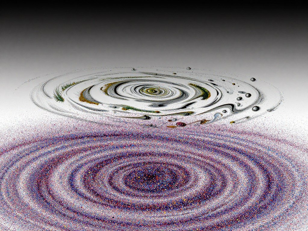 Diffusion removes random noise to form a new image