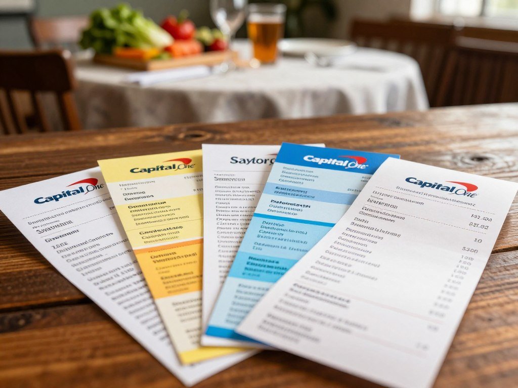 Dining and grocery receipts highlight Capital One Savor categories Dining and grocery receipts highlight Capital One Savor categories