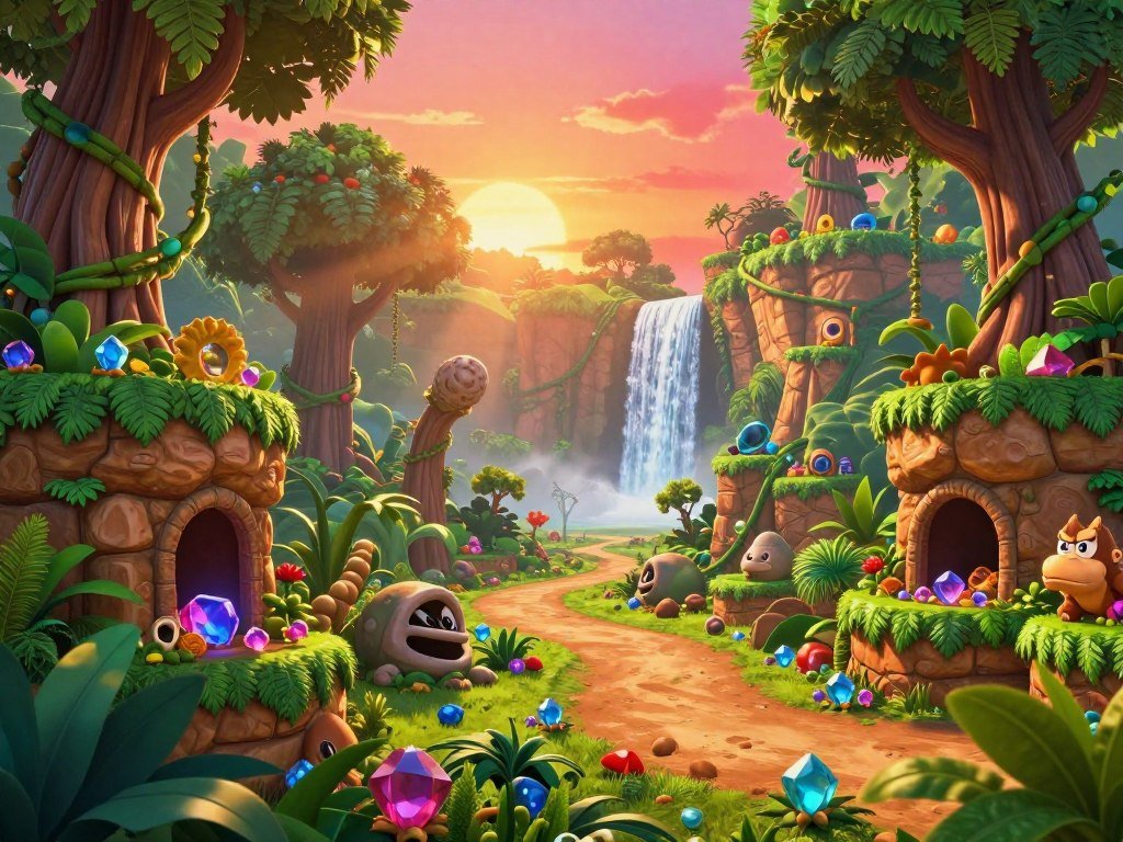 Donkey Kong Bananza terrain hides gems and fossils