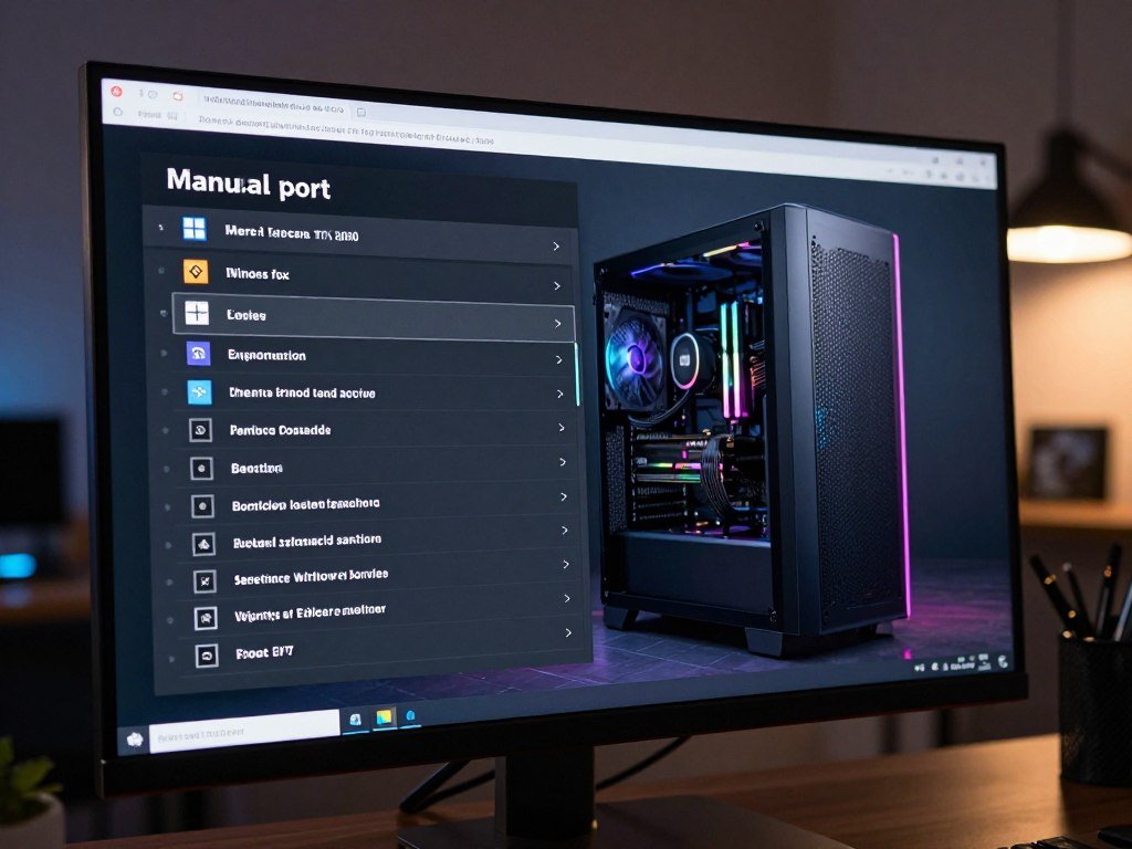 EFI boot menu showing a manual Windows GPU port selection