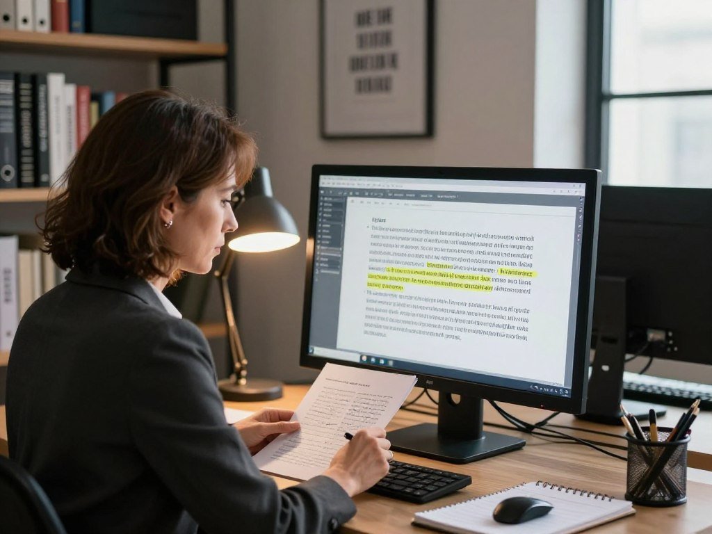 Editor replacing broad praise with a specific example in content