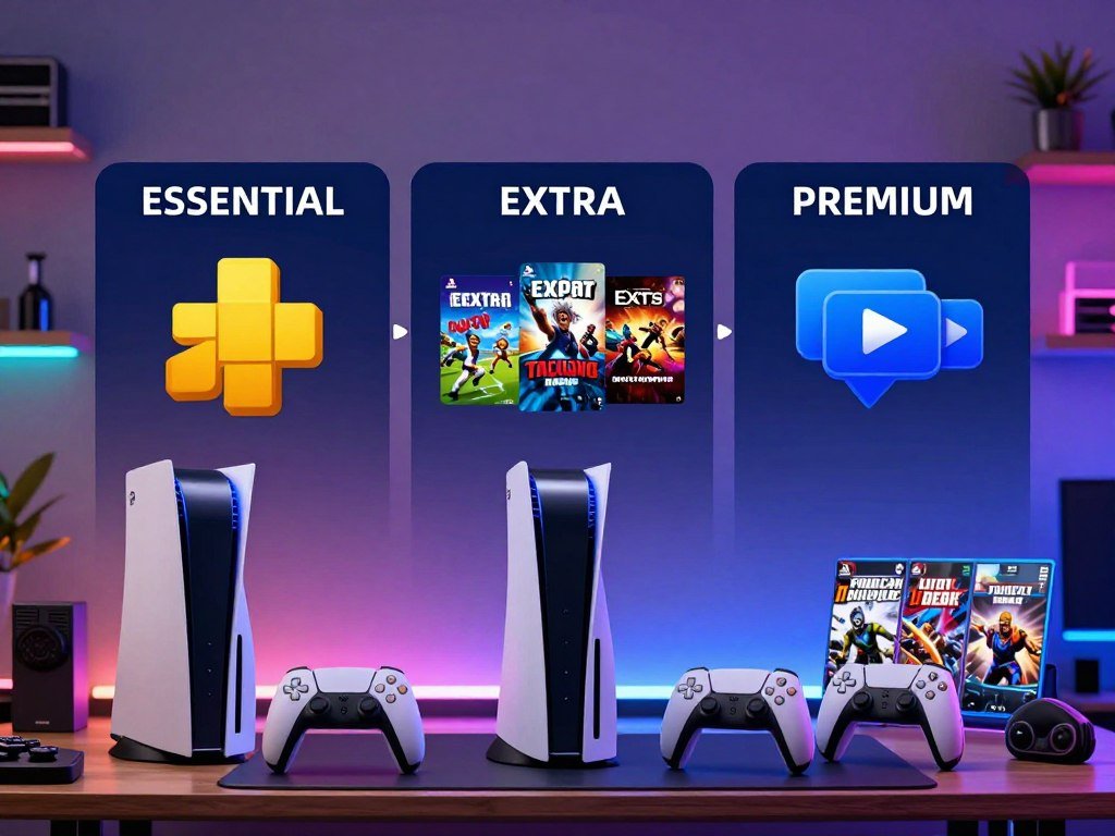 Essential Extra and Premium benefits compared in a gaming setup