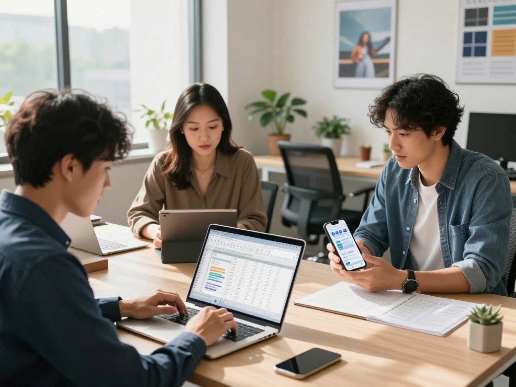 Excel users compare Copilot modes on a laptop, tablet, and phone Excel users compare Copilot modes on a laptop, tablet, and phone