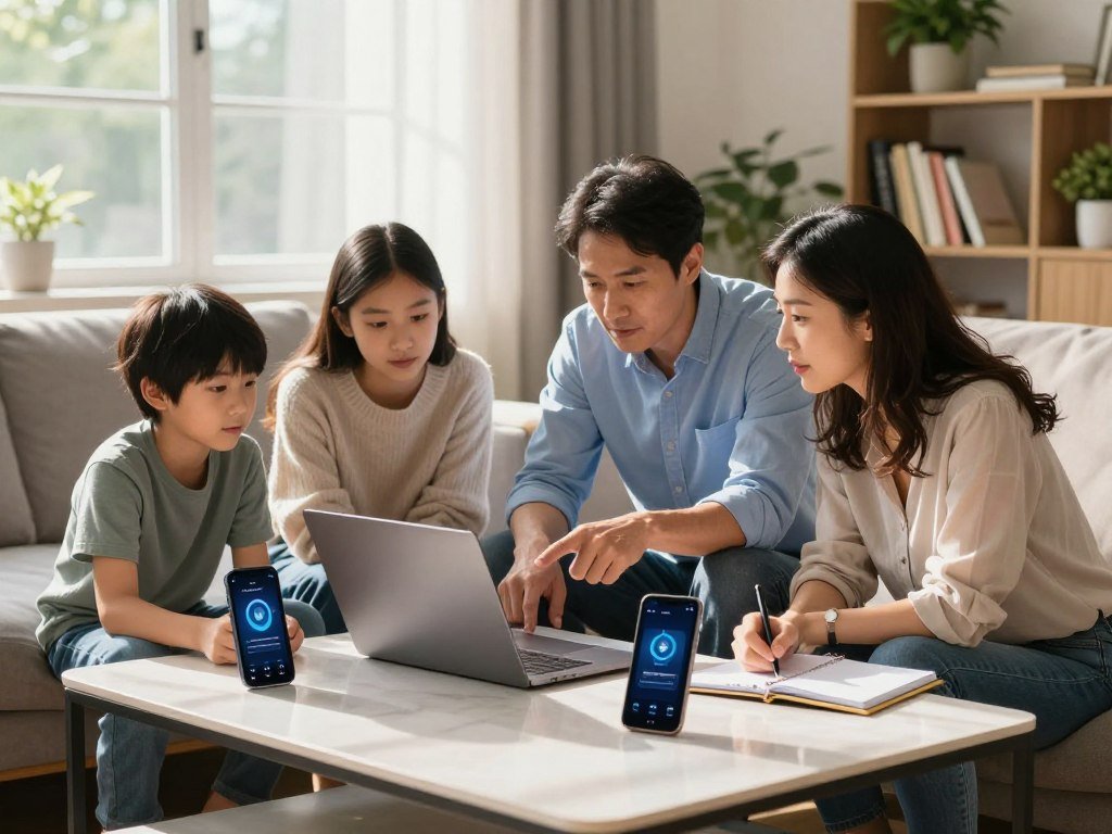 Family checking device coverage and antivirus features together