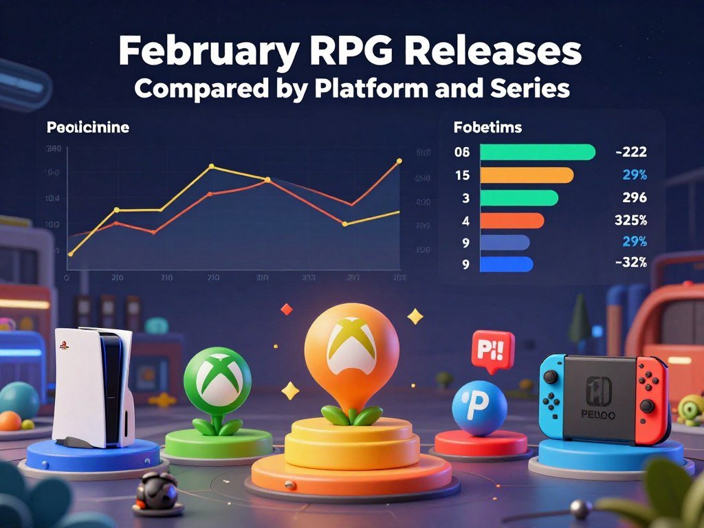 February RPG releases compared by platform and series February RPG releases compared by platform and series