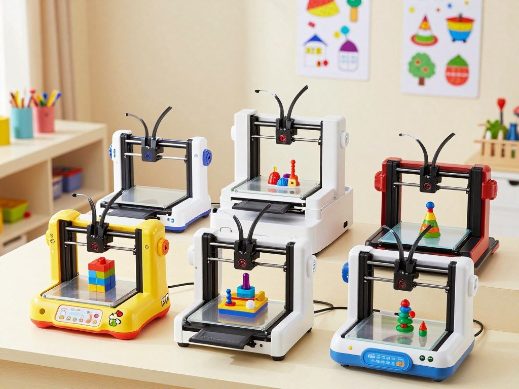 Five printer options matched to children's different project needs Five printer options matched to children's different project needs