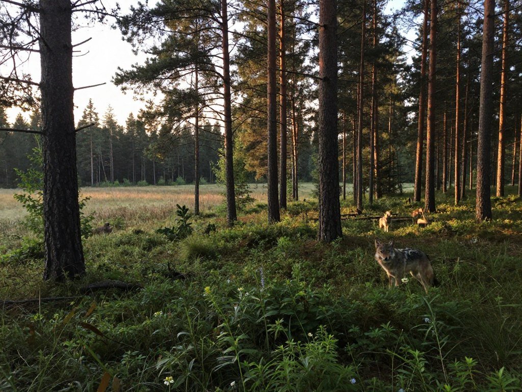 Forest edge near Otanmäki where residents reported wolf movement