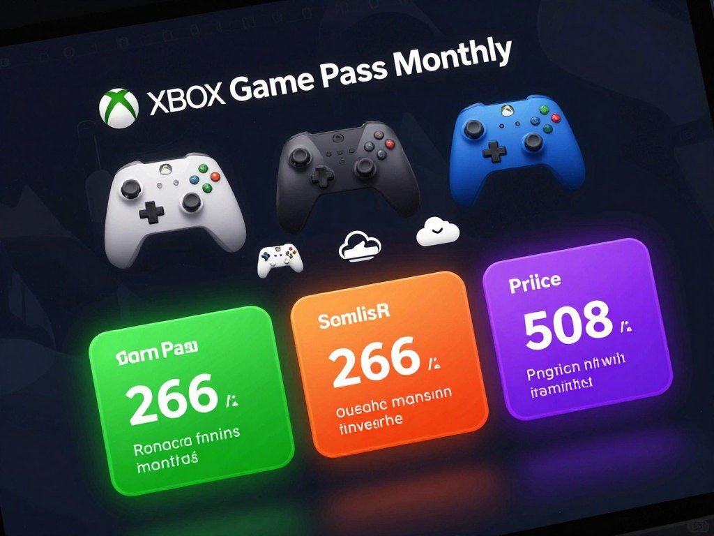 Four Xbox Game Pass monthly plans shown in a price chart