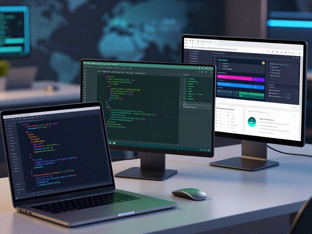 Four coding tools shown across editor, terminal, and browser workflows Four coding tools shown across editor, terminal, and browser workflows