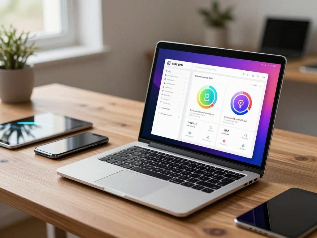 Free VPN server choices and traffic limits on a laptop Free VPN server choices and traffic limits on a laptop