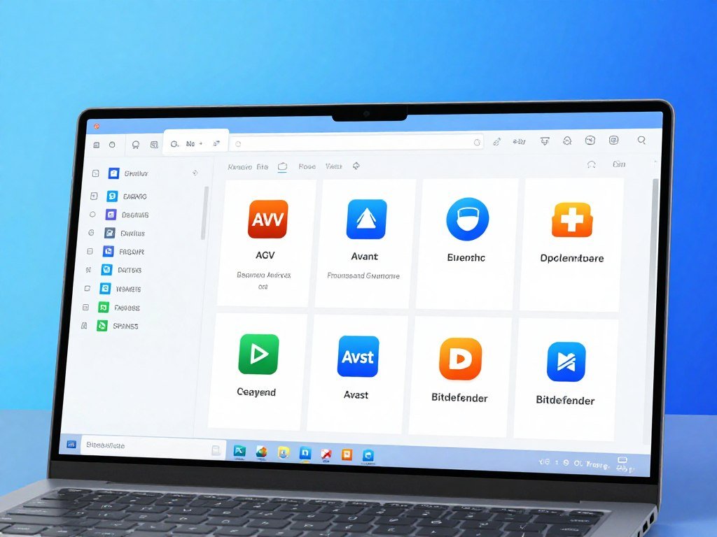 Free antivirus software options on a Windows desktop Free antivirus software options on a Windows desktop