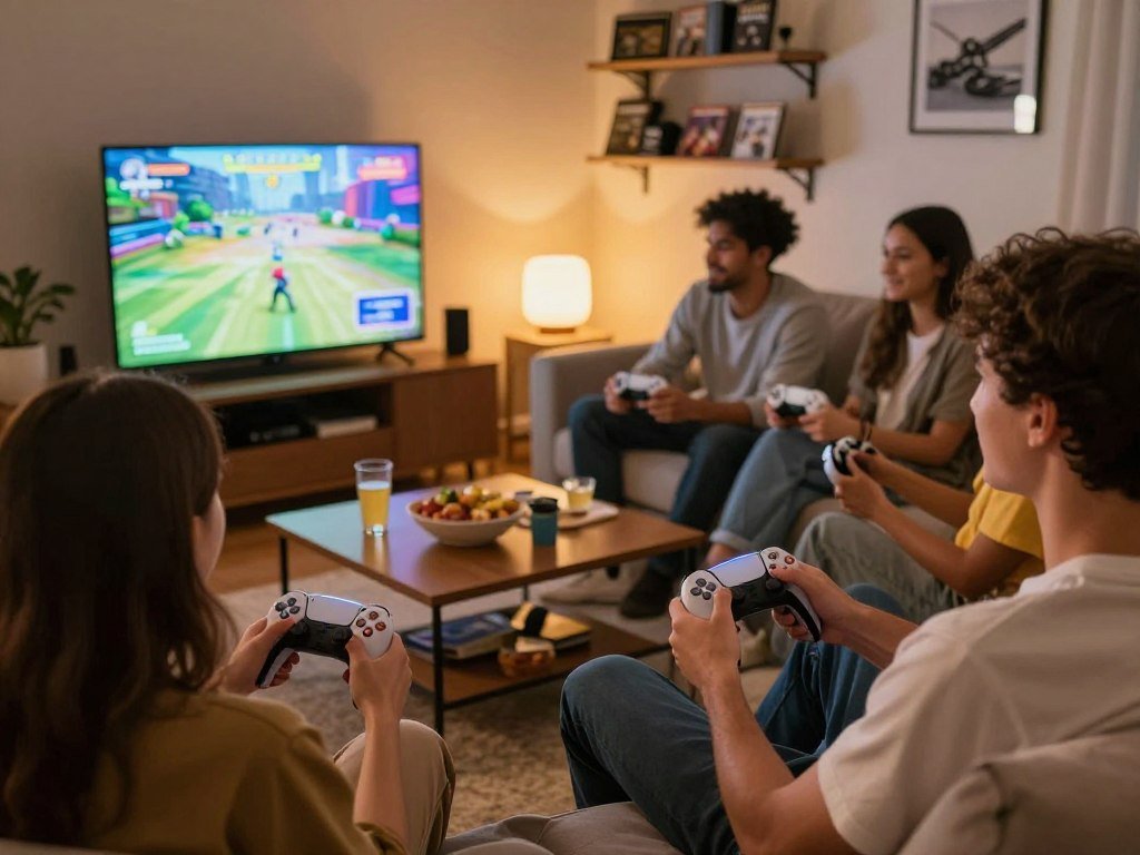 Friends joining an online multiplayer match on PlayStation Friends joining an online multiplayer match on PlayStation