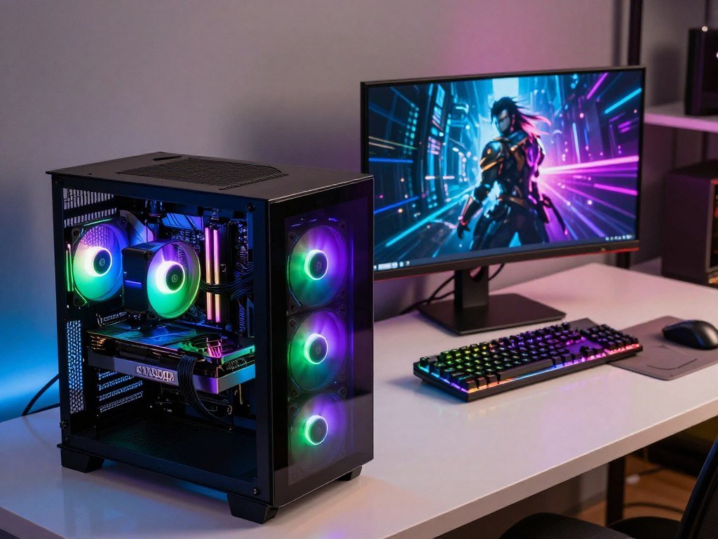 Gaming PC options with discrete graphics card and RGB fans Gaming PC options with discrete graphics card and RGB fans