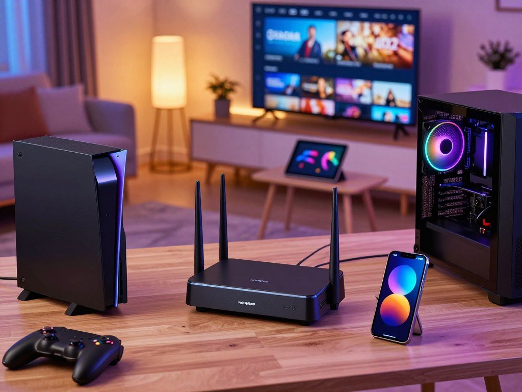 Gaming and streaming devices sharing a NETGEAR CAX80 gateway