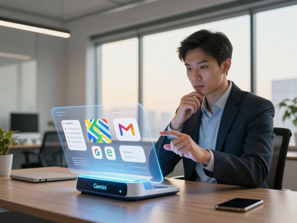 Gemini assistant connected with Google services for everyday tasks
