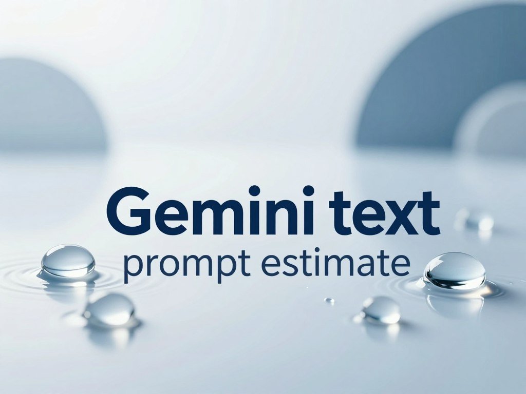 Gemini text prompt estimate beside five drops of water