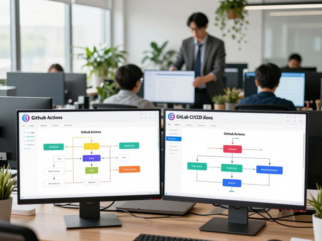 GitHub Actions workflow and GitLab CI/CD pipeline jobs GitHub Actions workflow and GitLab CI/CD pipeline jobs