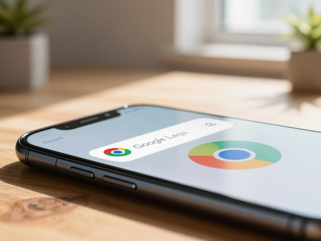 Google Lens icon in the Chrome search bar on an Android phone