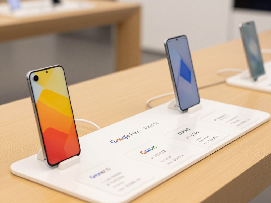 Google Pixel retail price and carrier listings side by side