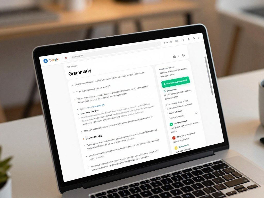 Grammarly suggestions beside a draft in Google Docs