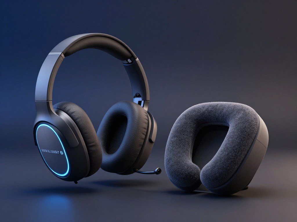 Headset weight comparison beside memory foam ear cushions