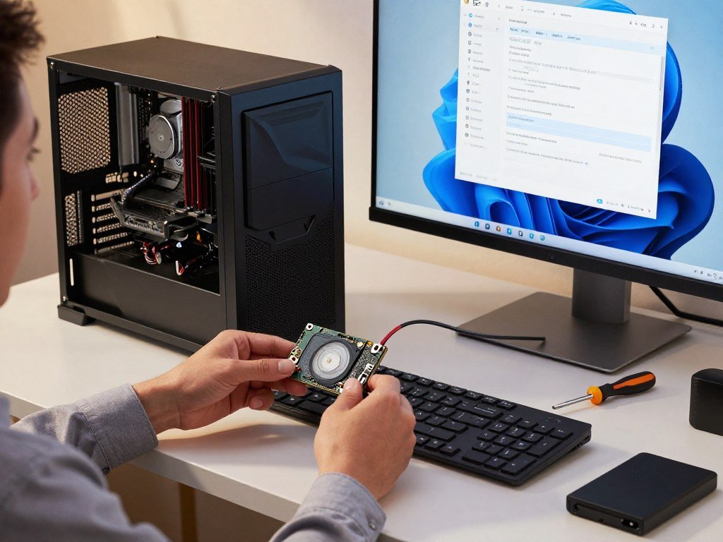 Healthy Windows PC prepared for an SSD system migration Healthy Windows PC prepared for an SSD system migration