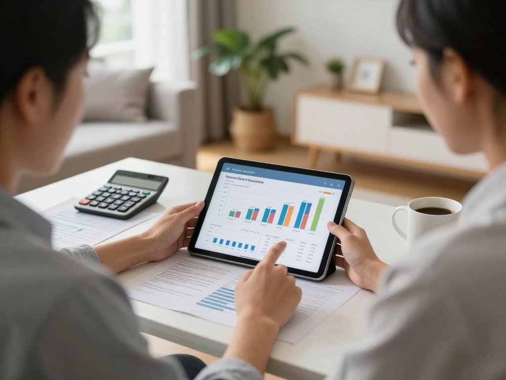 Homeowner checks home value and mortgage details before comparing equity